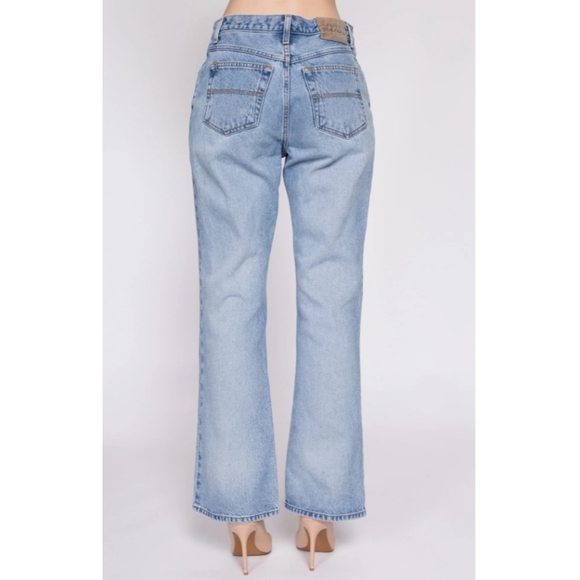 VNT Y2k Medium Blue Women's Jeans Size 3/4 Express Bleus - Picture 1 of 8